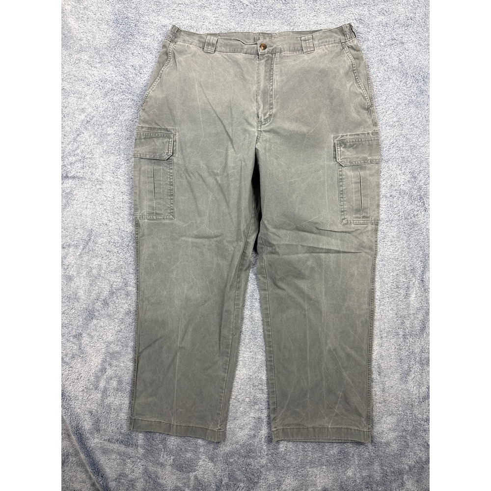 L.L.Bean Mens 38x29 Gray Cargo Pants Comfort Waist Cotton Outdoor 191819 Utility